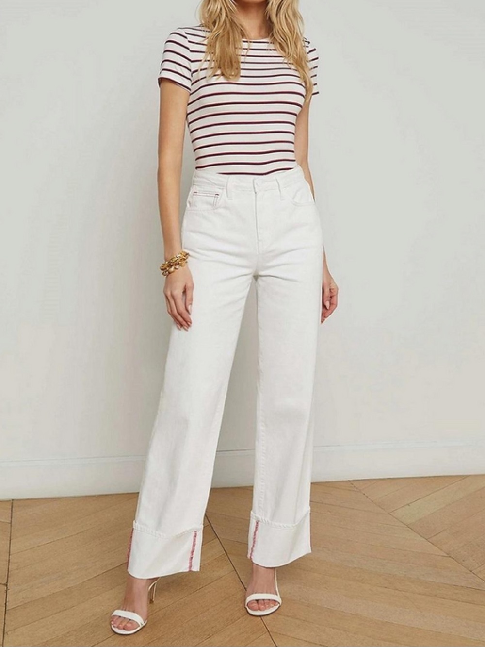 L’Agence Miley Wide Leg Cuff Jeabs - NWT!